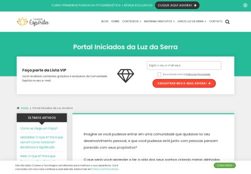 
                            4. Portal Iniciados da Luz da Serra → Destrave sua Espiritualidade