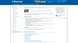 
                            11. Portal Internet Banrisul | Banrisul Mastercard Travel Card