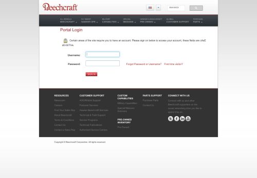 
                            5. Portal Login - Beechcraft