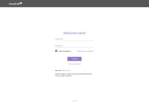 
                            1. Portal Login - CloudCall Portal