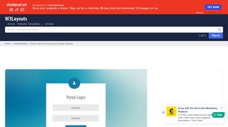 
                            12. Portal Login Form Responsive Widget Template - ...