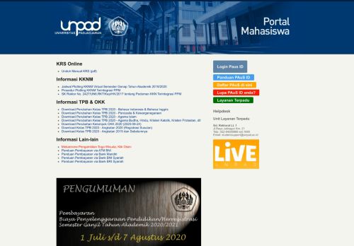 
                            6. Portal Mahasiswa Universitas Padjadjaran