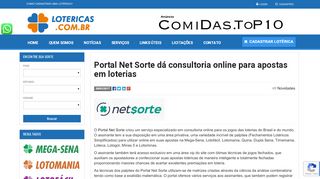 
                            12. Portal Net Sorte dá consultoria online para apostas em loterias ...