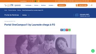 
                            13. Portal OneCampus® by Laureate chega à FG – UNIFG