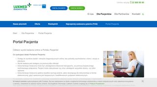 
                            8. Portal Pacjenta - Dla Pacjentów - LUX MED Diagnostyka