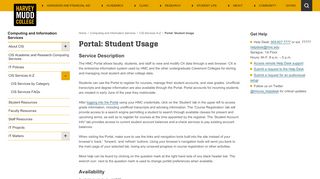 
                            2. Portal: Student Usage | Harvey Mudd College