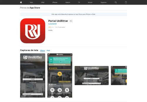 
                            11. Portal UniRitter na App Store - iTunes - Apple