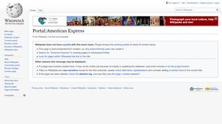
                            3. Portal:American Express - Wikipedia