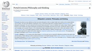 
                            2. Portal:Contents/Philosophy and thinking - Wikipedia