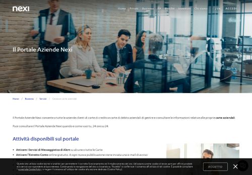
                            2. Portale Aziende: controllo e sicurezza sulle tue carte aziendali | Nexi