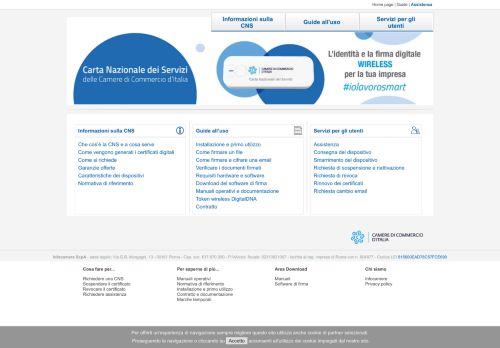 
                            2. Portale CNS di Infocamere: Carta Nazionale dei Servizi - Homepage