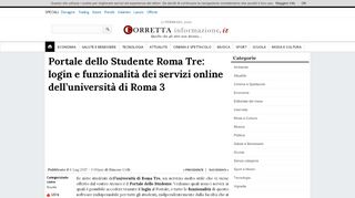
                            8. Portale dello Studente Roma Tre: login e funzionalità dei servizi online ...