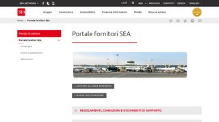 
                            7. Portale fornitori SEA | GRUPPO SEA - SEA Milano