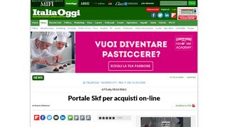 
                            11. Portale Skf per acquisti on-line - ItaliaOggi.it