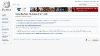 
                            13. Portal:Eastern Michigan University - Wikipedia