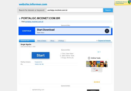 
                            8. portalgc.mcdnet.com.br at WI. Single SignOn - Website Informer