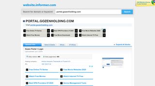 
                            5. portal.gozenholding.com at WI. Gozen Portal > Login - Website Informer