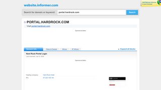 
                            6. portal.hardrock.com at WI. Hard Rock Portal Login - Website Informer