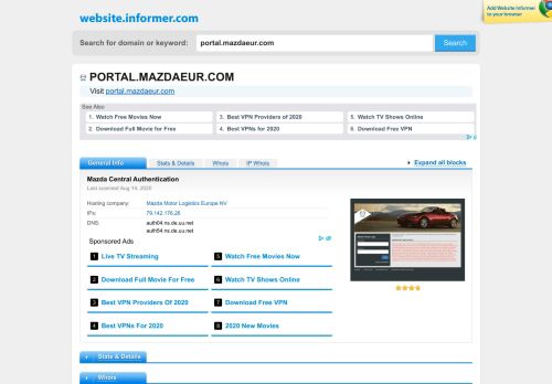 
                            10. portal.mazdaeur.com at WI. Mazda Central Authentication