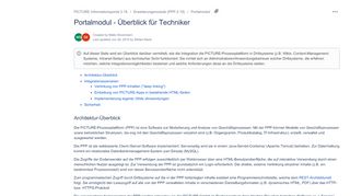 
                            13. Portalmodul - Überblick für Techniker - PICTURE Informationsportal ...