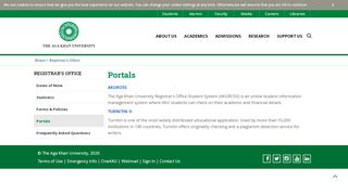 
                            4. Portals | Admissions | The Aga Khan University