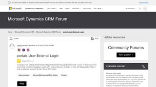 
                            5. portals User External Login - Microsoft Dynamics CRM Forum ...