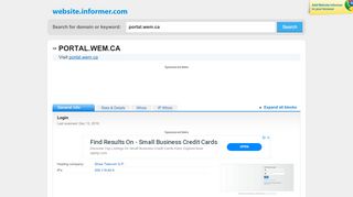
                            7. portal.wem.ca at Website Informer. Login. Visit Portal Wem.