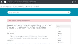 
                            9. Portas e endereços requisitados para usar seu produto ESET com um ...