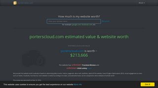 
                            8. porterscloud.com estimated value - website is worth $68,406