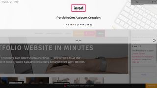
                            7. PortfolioGen Account Creation - Iorad