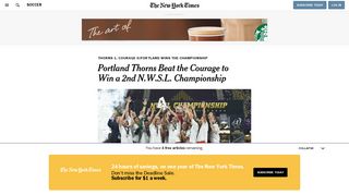 
                            5. Portland Thorns Beat the Courage to Win a 2nd N.W.S.L. ...