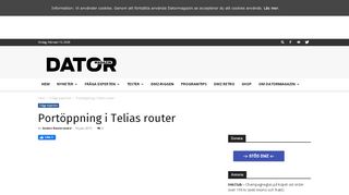 
                            13. Portöppning i Telias router - Datormagazin