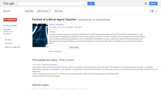 
                            5. Portrait of a Moral Agent Teacher: Teaching Morally and ...