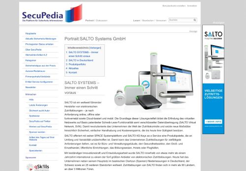 
                            8. Portrait:SALTO Systems GmbH – SecuPedia
