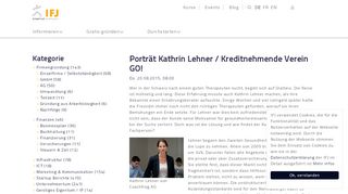 
                            10. Porträt Kathrin Lehner / Kreditnehmende Verein GO! - IFJ Startup ...