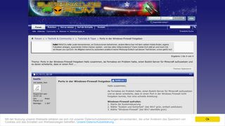 
                            3. Ports in der Windows-Firewall freigeben - Supernature-Forum