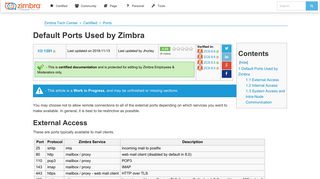 
                            1. Ports - Zimbra :: Tech Center - Zimbra Wiki