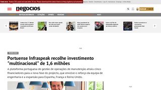 
                            12. Portuense Infraspeak recolhe investimento multinacional de 1,6 ...