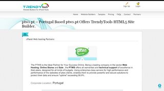 
                            9. Portugal Based ptws.pt Offers TrendyTools HTML5 Site Builder.