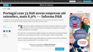 
                            9. Portugal com 33.898 novas empresas até setembro, mais 8,9 ...