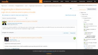 
                            3. Português Brasileiro: Login de um sistema externo para o moodle ...