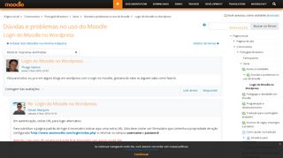 
                            7. Português Brasileiro: Login do Moodle no Wordpress - Moodle.org
