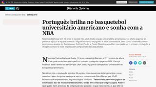 
                            7. Português brilha no basquetebol universitário americano e sonha com ...