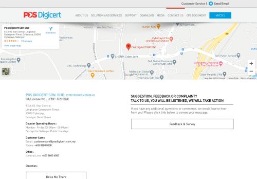 
                            12. Pos Digicert Sdn Bhd | Contact Us