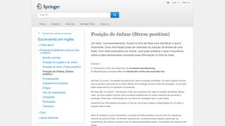 
                            12. Posição de ênfase (Stress position) - Springer