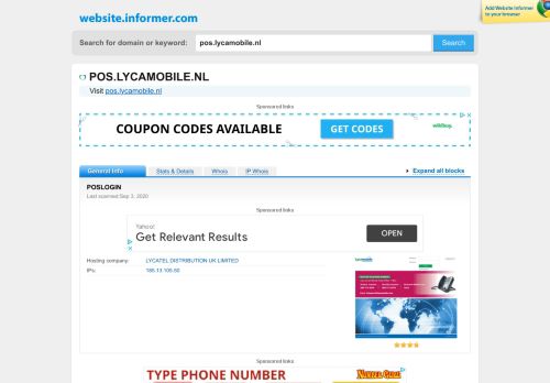 
                            3. pos.lycamobile.nl at Website Informer. POSLOGIN. Visit Pos ...