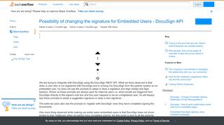 
                            13. Possibility of changing the signature for Embedded Users ...