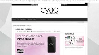 
                            3. Possiedi già la CYao Card? | CYAO