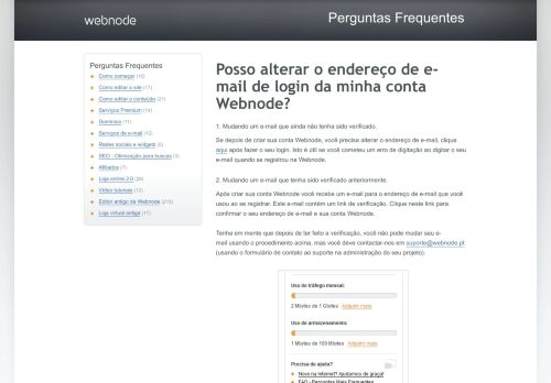 
                            3. Posso alterar o endereço de e-mail de login da minha conta Webnode?