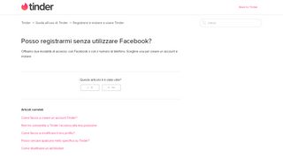 
                            6. Posso registrarmi senza utilizzare Facebook? – Tinder